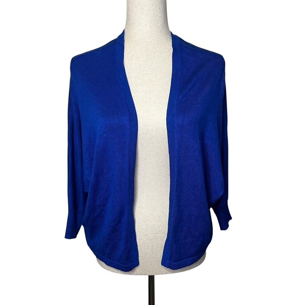 Lane Bryant Royal Blue Open Front Dolman Sleeve Cardigan‎ Shrug 22/24 3X Office